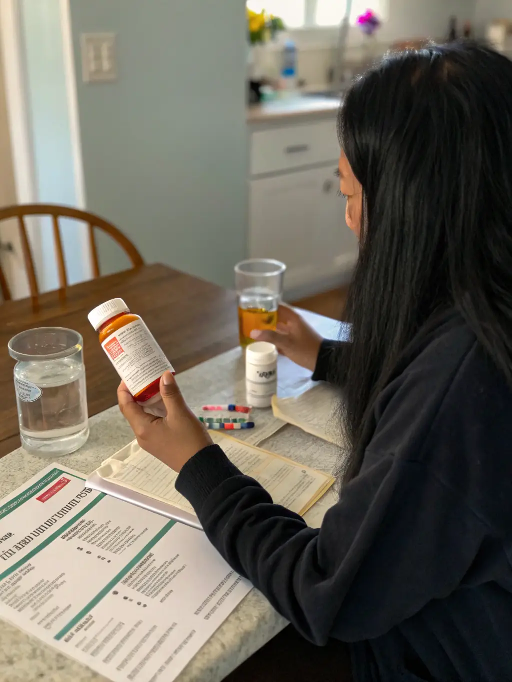 A person holding prescription medication with a Part D plan card visible, emphasizing access to affordable medications and expert support.