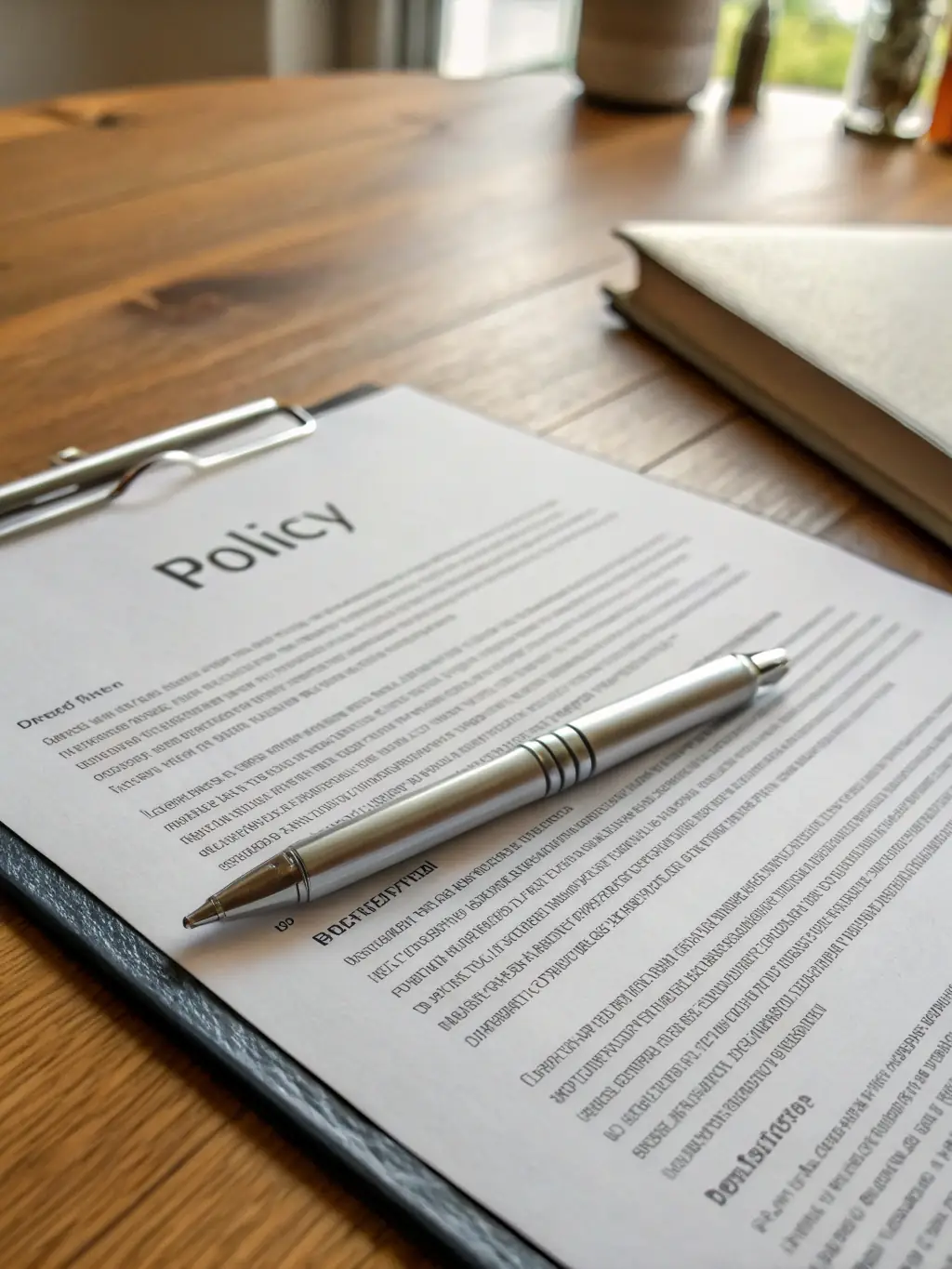 A close-up shot of a Medigap policy document highlighting the coverage details, with a pen resting on top, signifying clarity and informed decisions.
