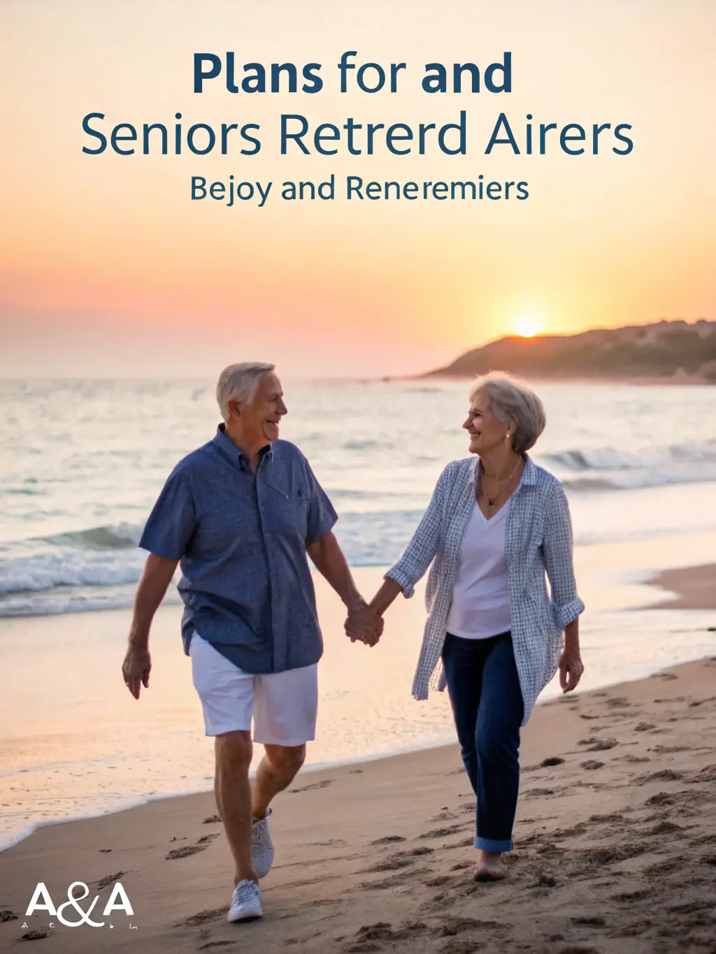 A senior couple smiling and holding hands, with a brochure about Medicare Advantage in the background, symbolizing a secure and comprehensive healthcare plan.